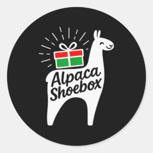 Alpaca Scute Ss Cute Ssbox Christmas Child Giving  Classic Round Sticker