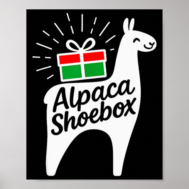 Alpaca Scute Ss Cute Ssbox Christmas Child Giving  Poster (Front)