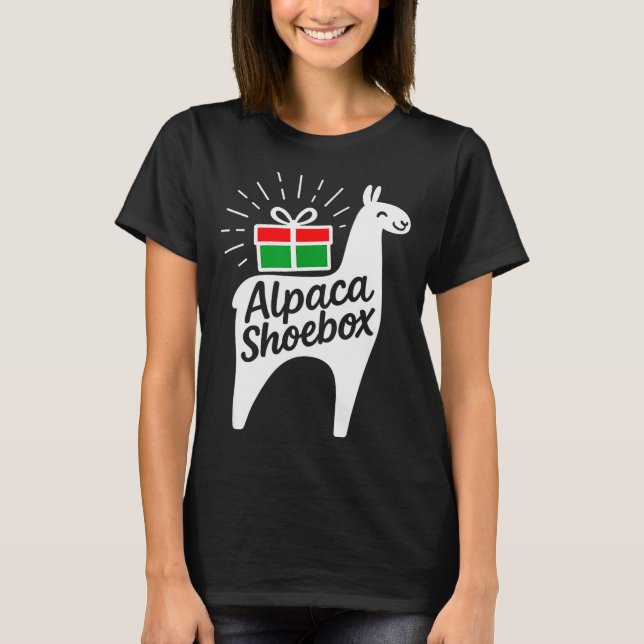 Alpaca Scute Ss Cute Ssbox Christmas Child Giving  T-Shirt (Front)