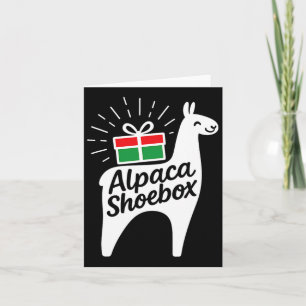 Alpaca Shoebox Christmas Child Giving Card