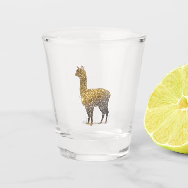 Alpaca shot glass  (Front)
