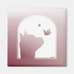 Alpaca Silhouette Magnet