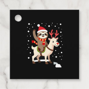Alpaca Sloth Christmas (1) Favour Tags