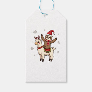 Alpaca Sloth Christmas (1) Gift Tags