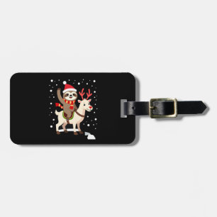 Alpaca Sloth Christmas (1) Luggage Tag