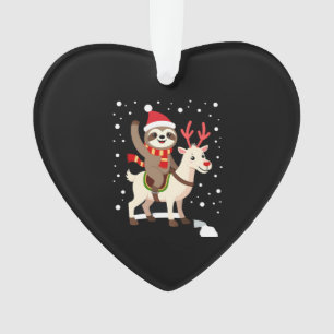 Alpaca Sloth Christmas (1) Ornament