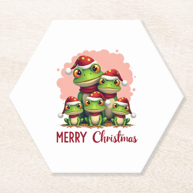 Alpaca Sloth Christmas (1) Paper Coaster (Front)