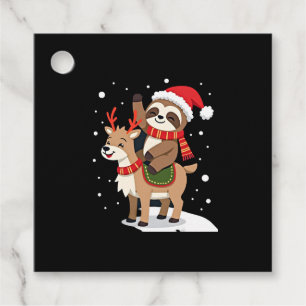 Alpaca Sloth Christmas (2) Favour Tags