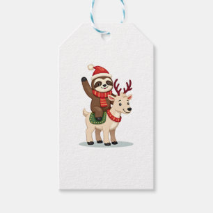 Alpaca Sloth Christmas (2) Gift Tags