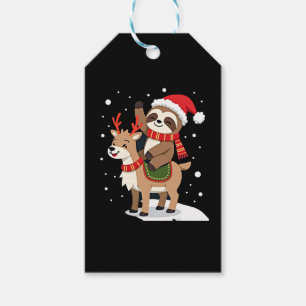 Alpaca Sloth Christmas (2) Gift Tags