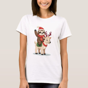 Alpaca Sloth Christmas (2) T-Shirt
