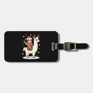Alpaca Sloth Christmas (3) Luggage Tag