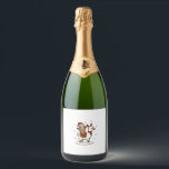 Alpaca Sloth Christmas (3) Sparkling Wine Label<br><div class="desc">Alpaca Sloth Christmas (3)</div>