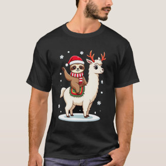 Alpaca Sloth Christmas (3) T-Shirt
