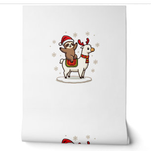 Alpaca Sloth Christmas (3) Wallpaper