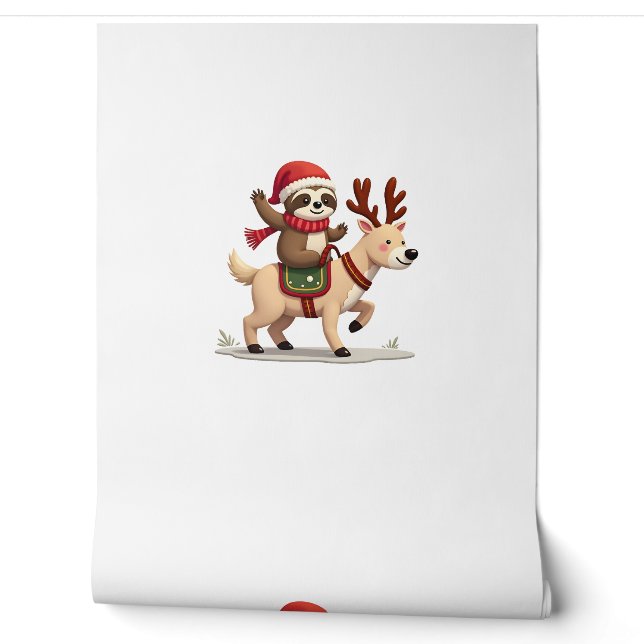 Alpaca Sloth Christmas (3) Wallpaper (Unrolling)