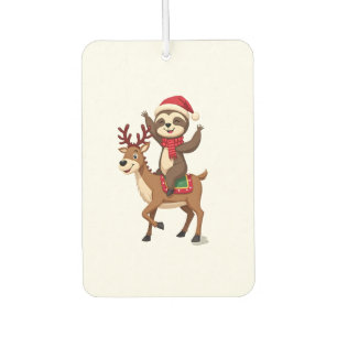 Alpaca Sloth Christmas (4) Car Air Freshener