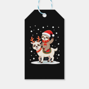 Alpaca Sloth Christmas (4) Gift Tags