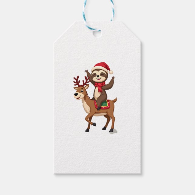 Alpaca Sloth Christmas (4) Gift Tags (Front)