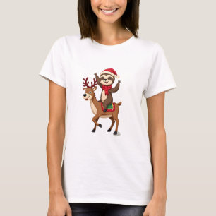 Alpaca Sloth Christmas (4) T-Shirt