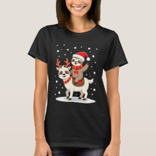 Alpaca Sloth Christmas (4) T-Shirt