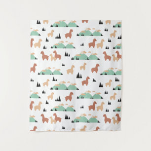 Alpaca Spring Garden Tapestry