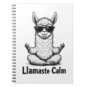 Alpaca Stay Calm Llamaste LLama Yoga Funny  Notebook