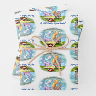 ALPACA SWEATER by Jeff Willis Art Wrapping Paper Sheet