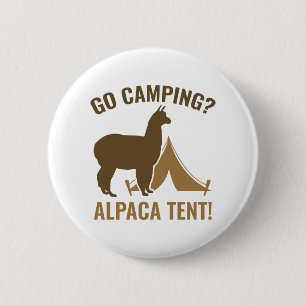 Alpaca Tent 6 Cm Round Badge