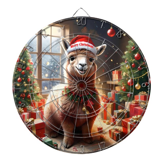 "Alpaca the Presents: A Christmas Tale" Dartboard (Front)