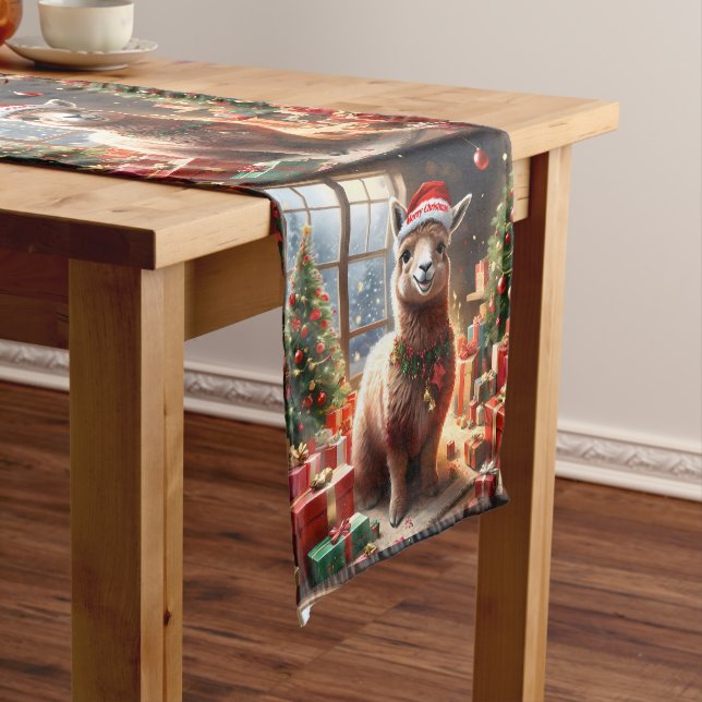 "Alpaca the Presents: A Christmas Tale" Long Table Runner (In Situ)