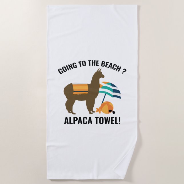 Alpaca Towel Luggage Tag (Front)