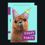 Alpaca Wearing Party Hats Invitation<br><div class="desc">HAPPY HAPPY BIRTHDAY BIRTHDAY! | Avanti,  the Global Humour Brand™ has been entertaining the world with its Feel Good Funny greeting cards for over 40 years. Our characters live life to the fullest and celebrate the humour in everyday life.</div>