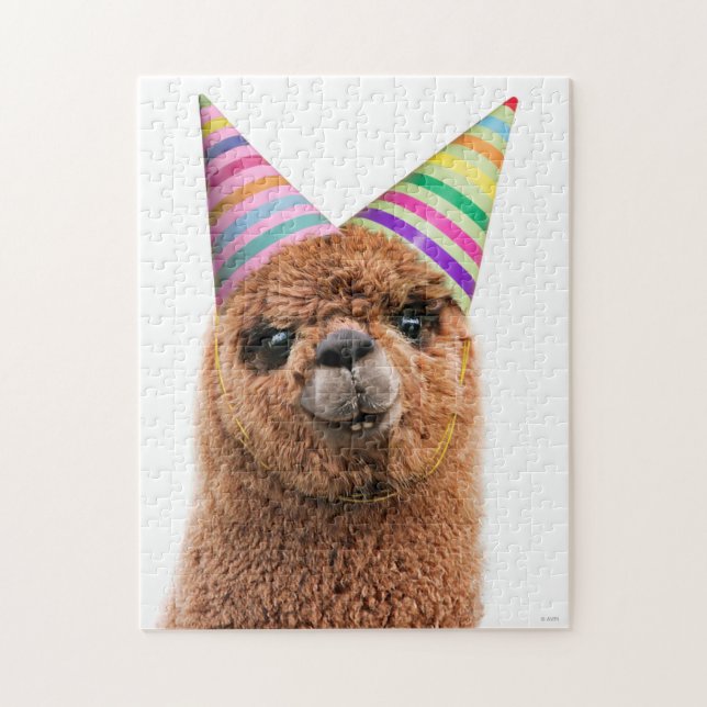 Alpaca Wearing Party Hats Jigsaw Puzzle (Vertical)