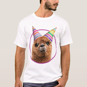 Alpaca Wearing Party Hats T-Shirt