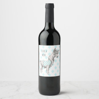 Alpaca Wine (or Sparkling Wine) Bottle Label