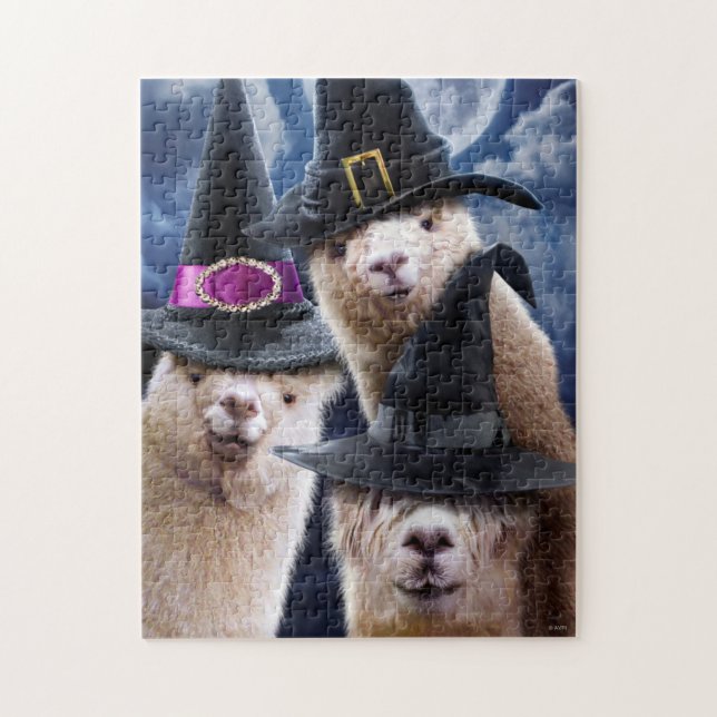 Alpaca Witches Jigsaw Puzzle (Vertical)