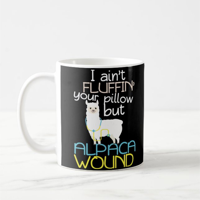 Alpaca Wound Care Nurse Coffee Mug Trauma ER EMT (Left)