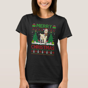 Alpaca Xmas Tree Lights Ugly Santa Alpaca Christm T-Shirt