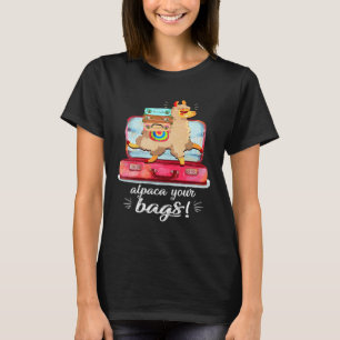 Alpaca Your Bags Cool Llama Vacation Summer Travel T-Shirt