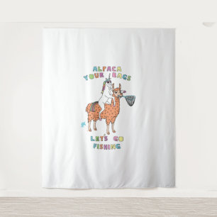 Alpaca Your Bags Let s Go Fishing Unicorn Tapestry