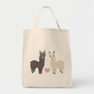 Alpacas and Heart Tote Bag