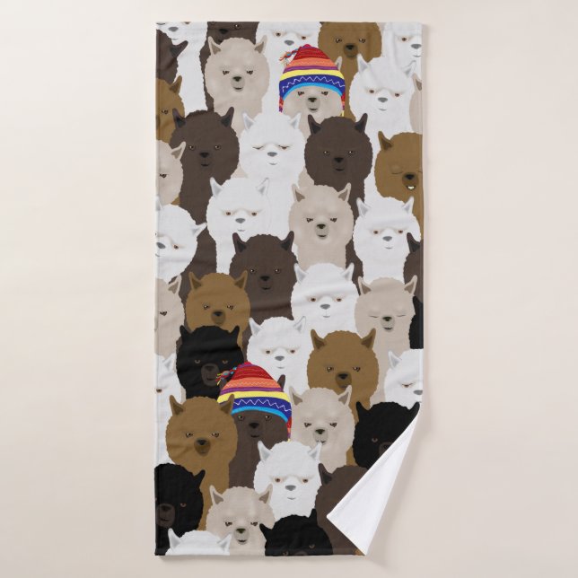 Alpacas Bath Towel (Bath Towel)