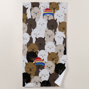 Alpacas Beach Towel