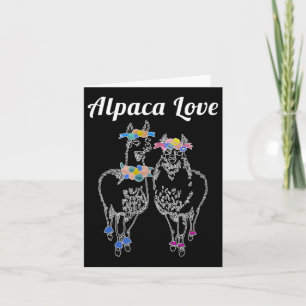 Alpacas Llama Wedding Bride Groom Couple Love Marr Card