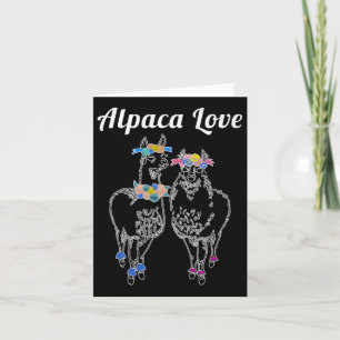 Alpacas Llama Wedding Bride Groom Couple Love Marr Card