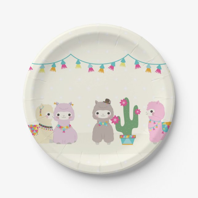 Alpacas Paper Plate (Front)