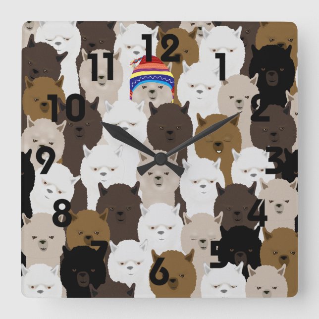 Alpacas Wall Clock (Front)