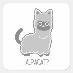 Alpacat? Square Sticker