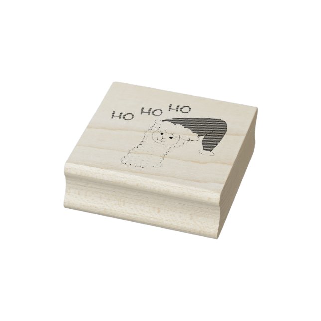 Alpaka Ballon Christmas Alpaca Lama gift Rubber Stamp (Stamp)